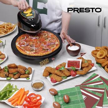Presto 03434 Green Gold Game Day Pizzazz Pizza Oven Black - Best Buy Presto 03434 Green Gold Game Day Pizzazz Pizza Oven Black - Best Buy