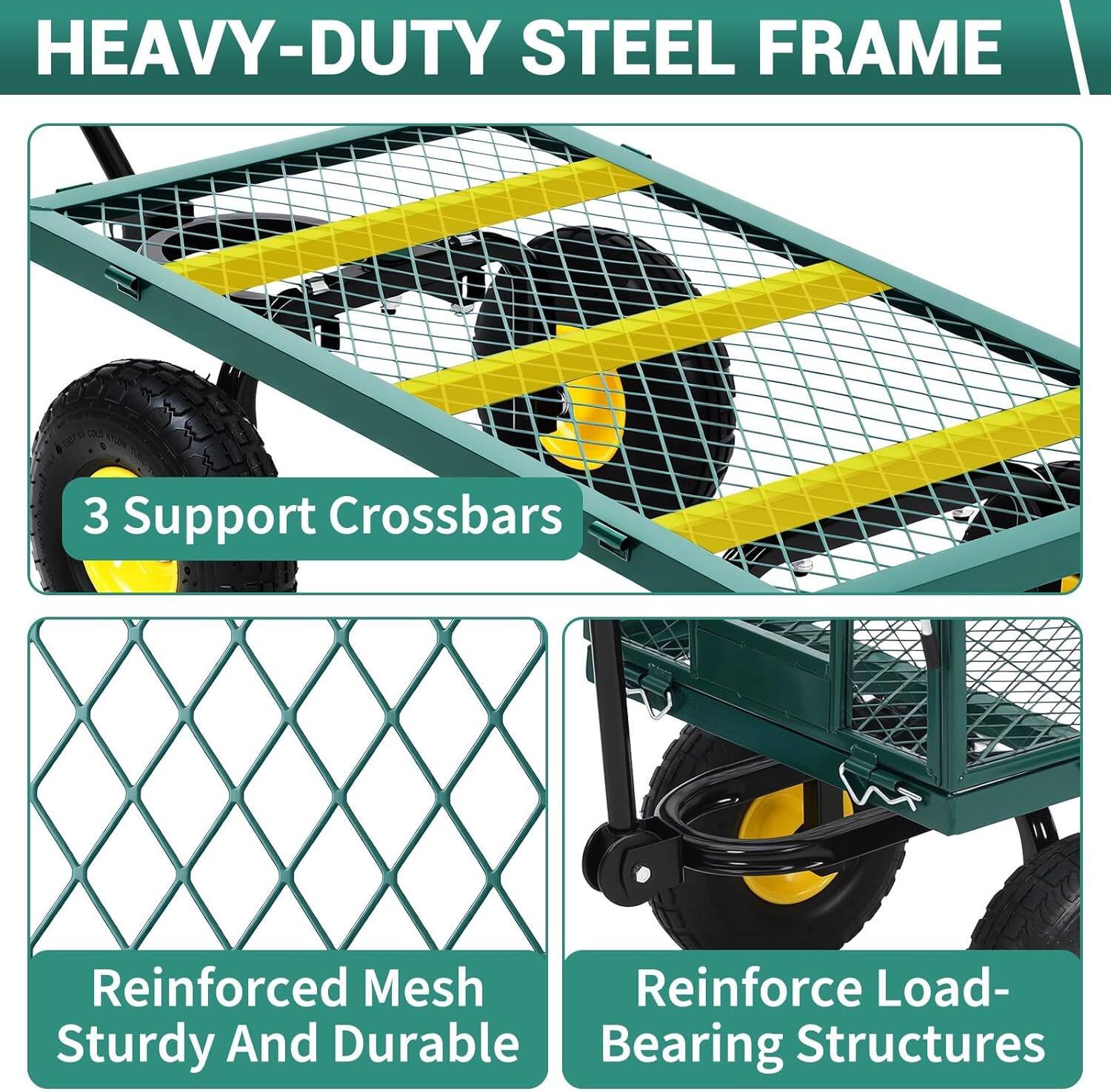 HEAVY-DUTY STEEL FRAME

3 Support Crossbars

Reinforced Mesh
Sturdy And Durable

Reinforce Load-Bearing Structures
