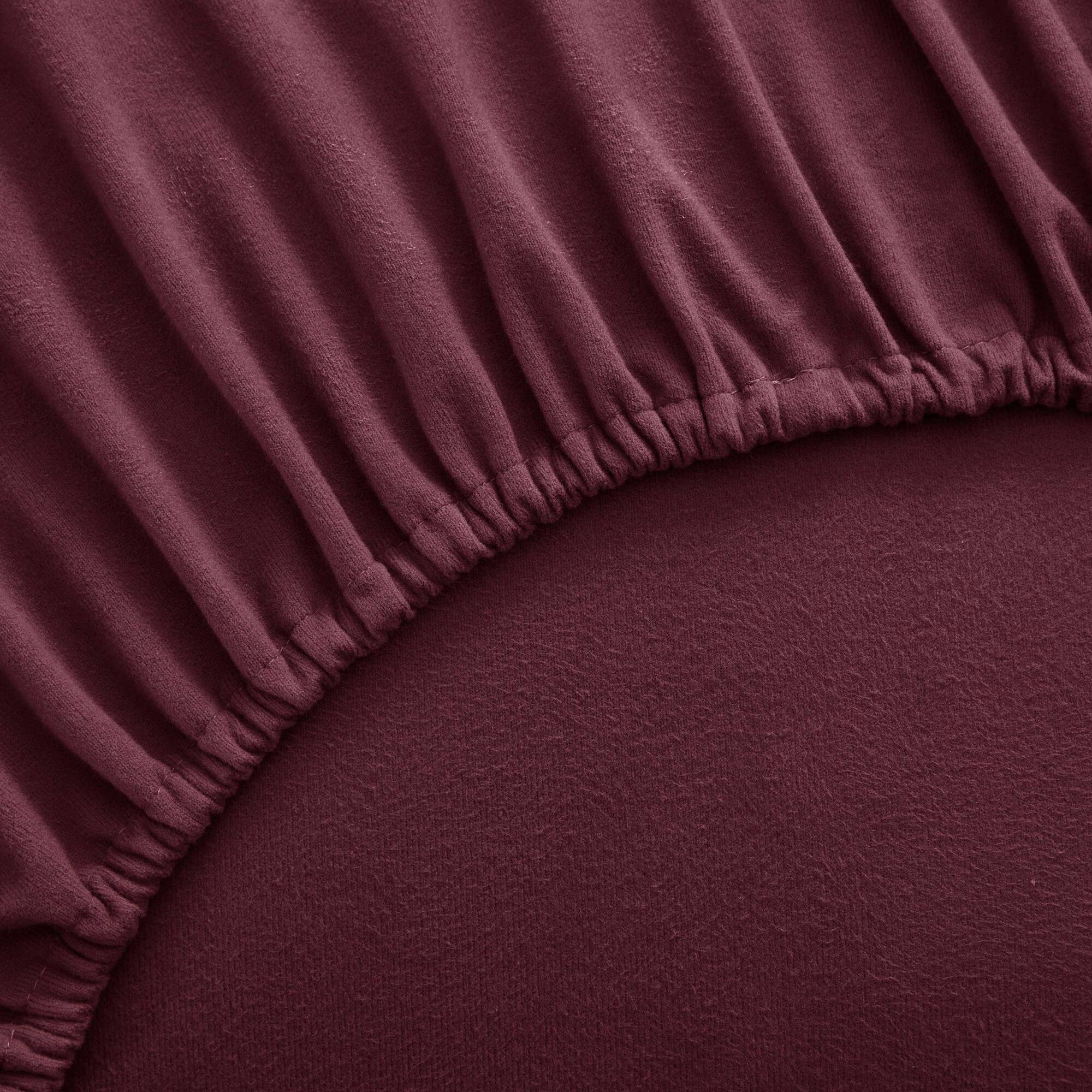 Left. Sweet Home Collection - Solid Flannel Sheets Warm and Cozy Extra Deep Pockets, King - Burgundy.
