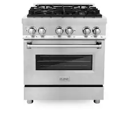 ZLINE - 30 in. 4.0 cu. ft. Legacy Freestanding Dual Fuel Range with 6 Burners and Electric Convection Oven in Stainless Steel - Stainless Steel