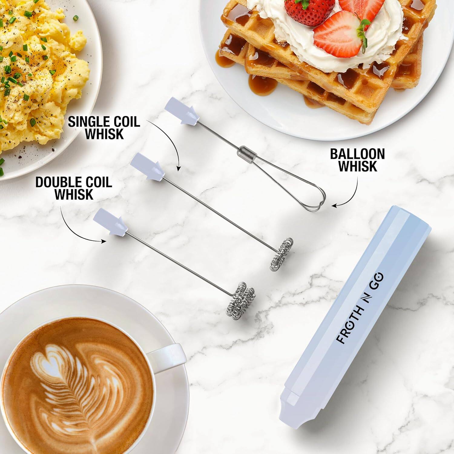 SINGLE COIL WHISK  
DOUBLE COIL WHISK  
BALLOON WHISK  
FROTH N GO