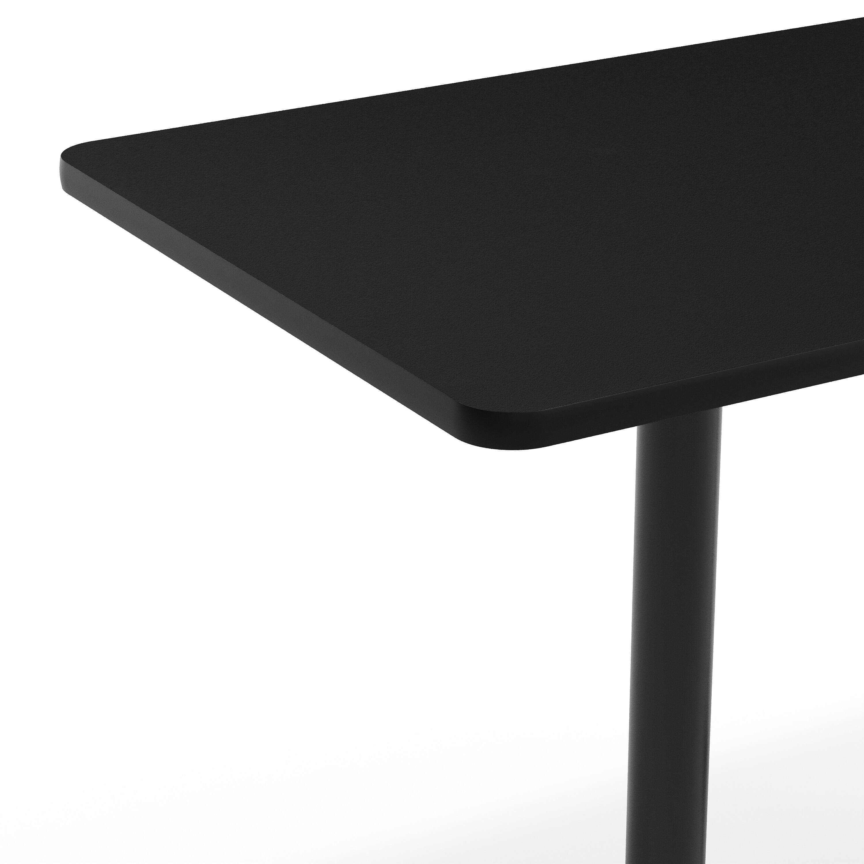 Alt View 10. Emma + Oliver - Commercial Table Top with Dual Bar Height Bases - Black.