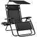 Front. Best Choice Products - Best Choice Products Folding Zero Gravity Recliner Patio Lounge Chair w/ Canopy Shade, Headrest, Tray - Black - Black.
