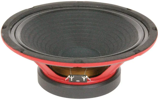 Front. Eminence - Red Coat RAMROD Speaker - 75 W RMS - 80 Hz to 5 kHz - 8 Ohm - 10.11 - Black.