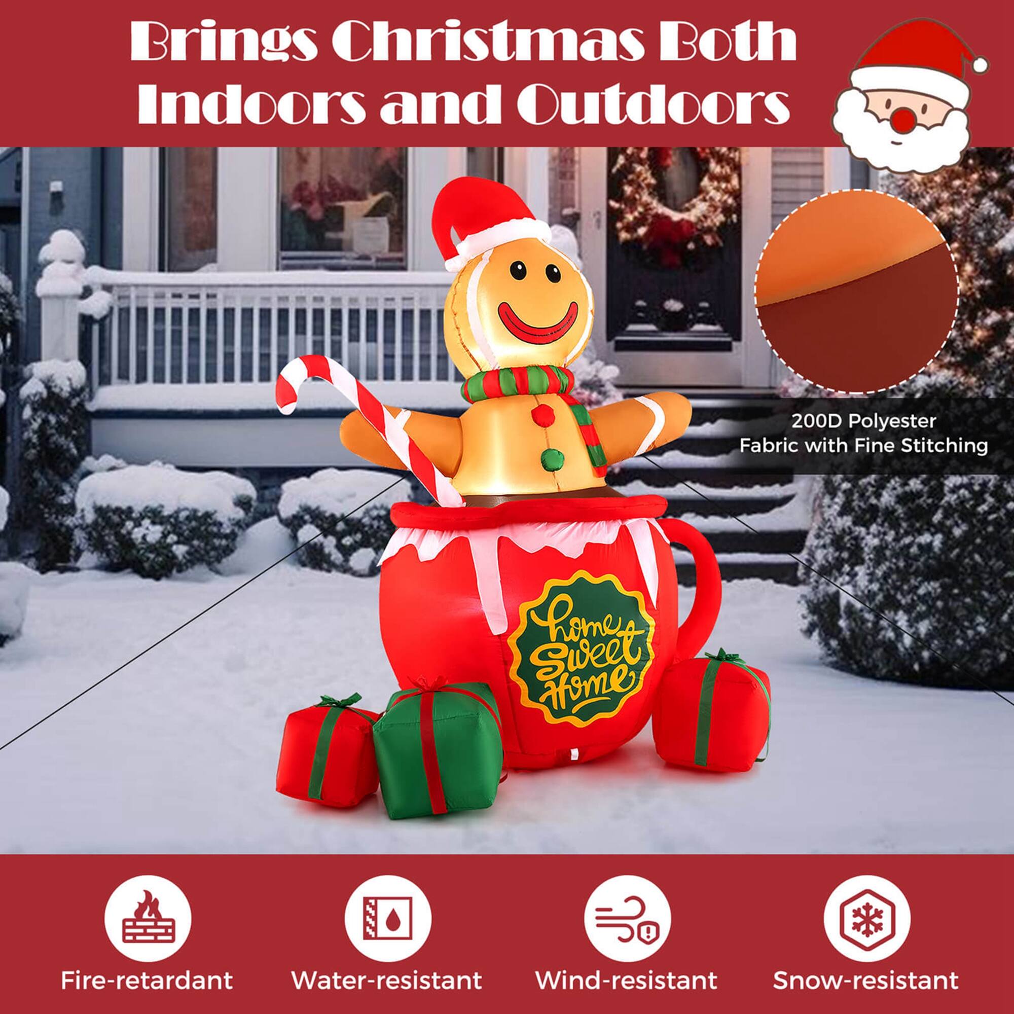 Brings Christmas Both Indoors and Outdoors

200D Polyester Fabric with Fine Stitching

Fire-retardant
Water-resistant
Wind-resistant
Snow-resistant