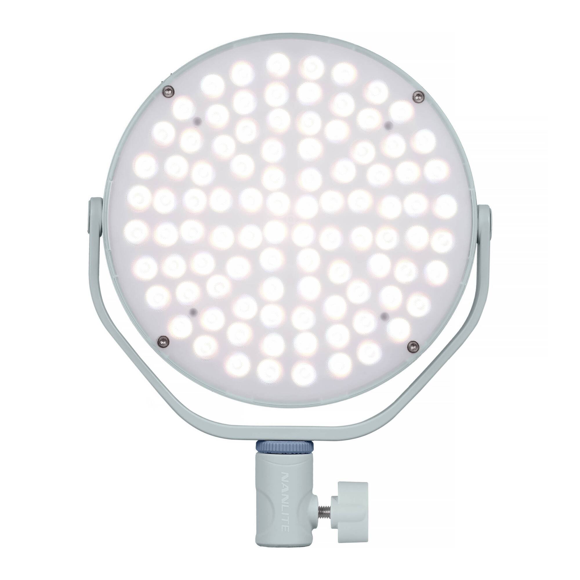 Front. NANLITE - Nanlite miro 30C LED Full-Color Round Panel Light (Mint Blue).