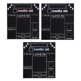 BreeBe - *Baby Milestones Chalkboard 3 Asstd - Black