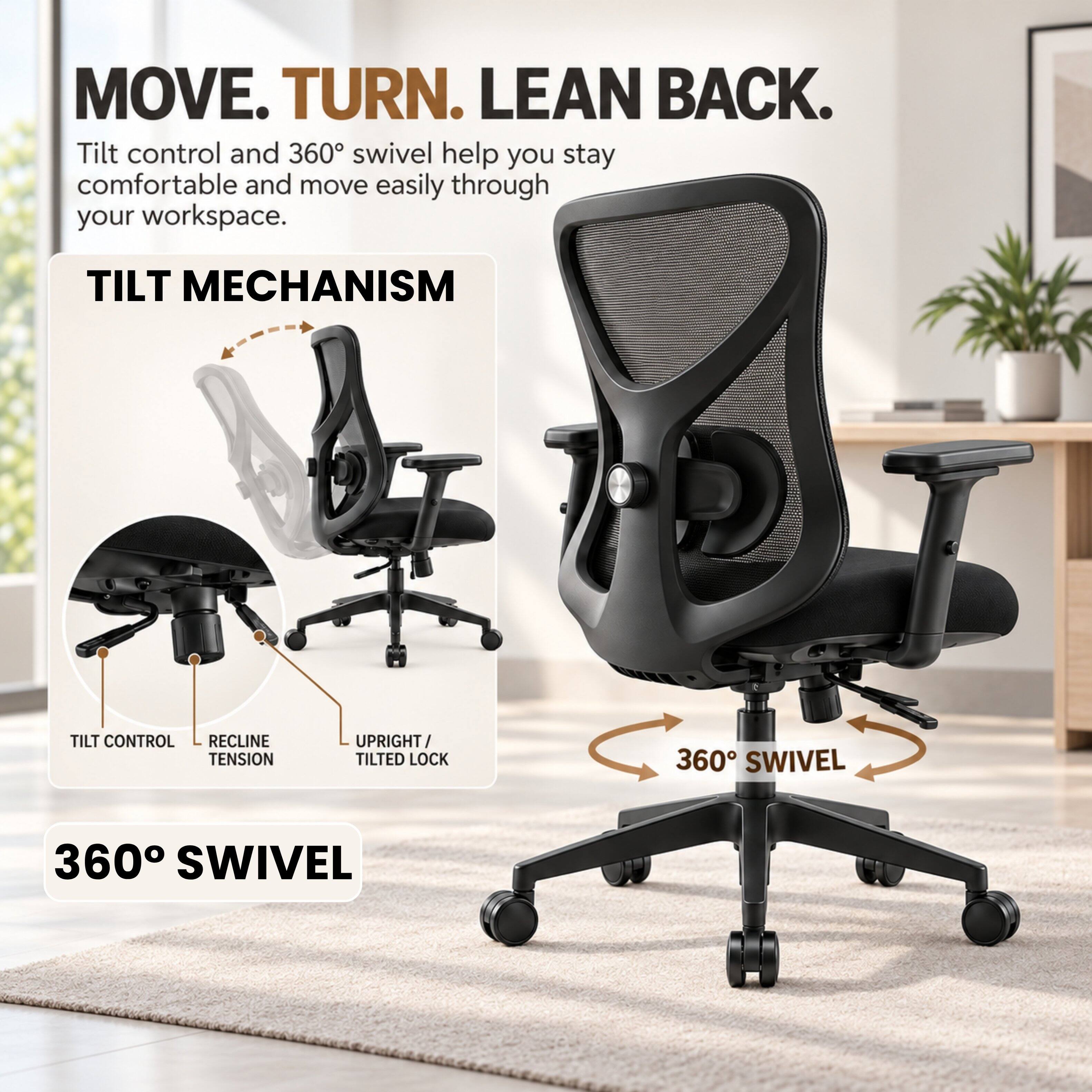 LeisureMod Angel Collection Modern Ergonomic Executive Office Chair ...