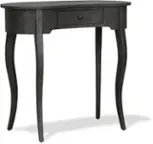 Front. Finch - Thaddeus Console Oval Table - Dark Gray.