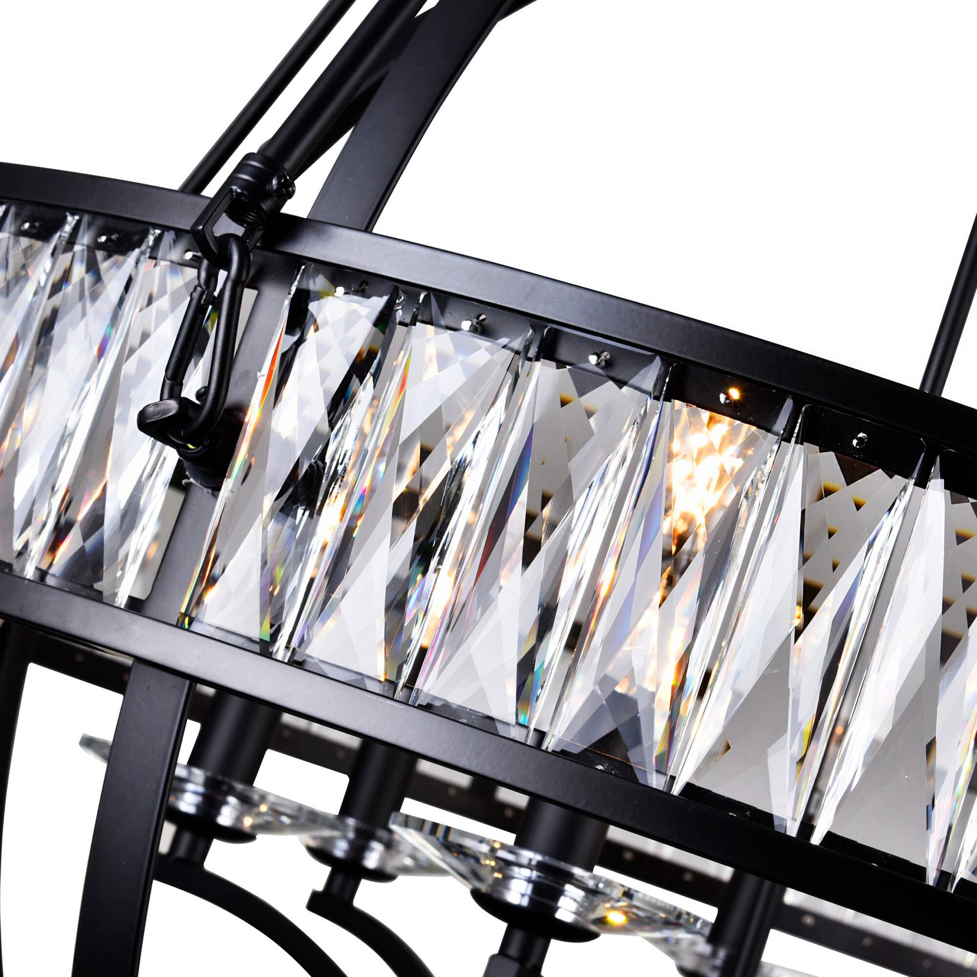 Back. CWI Lighting - Arkansas 6 Light Chandelier With Black Finish - Black.