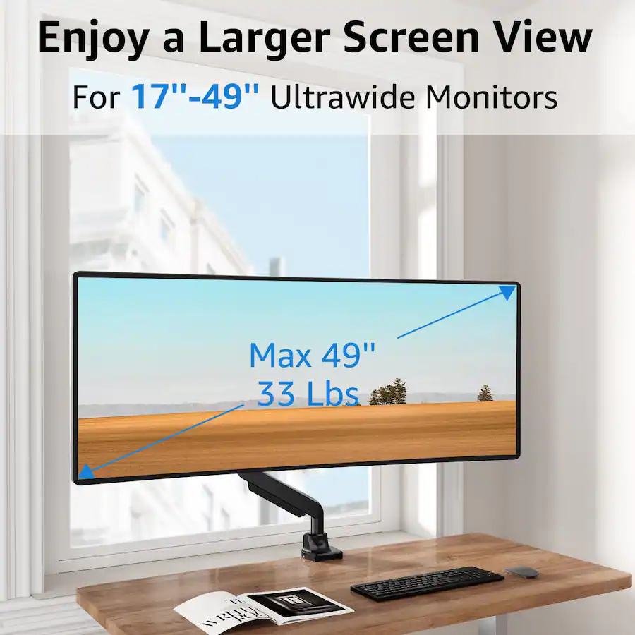 49 Inch Monitor Equivalent Earthley Blooms Single Monitor Mount Fits 49 45 44 43 42 40 39 37 34 ...