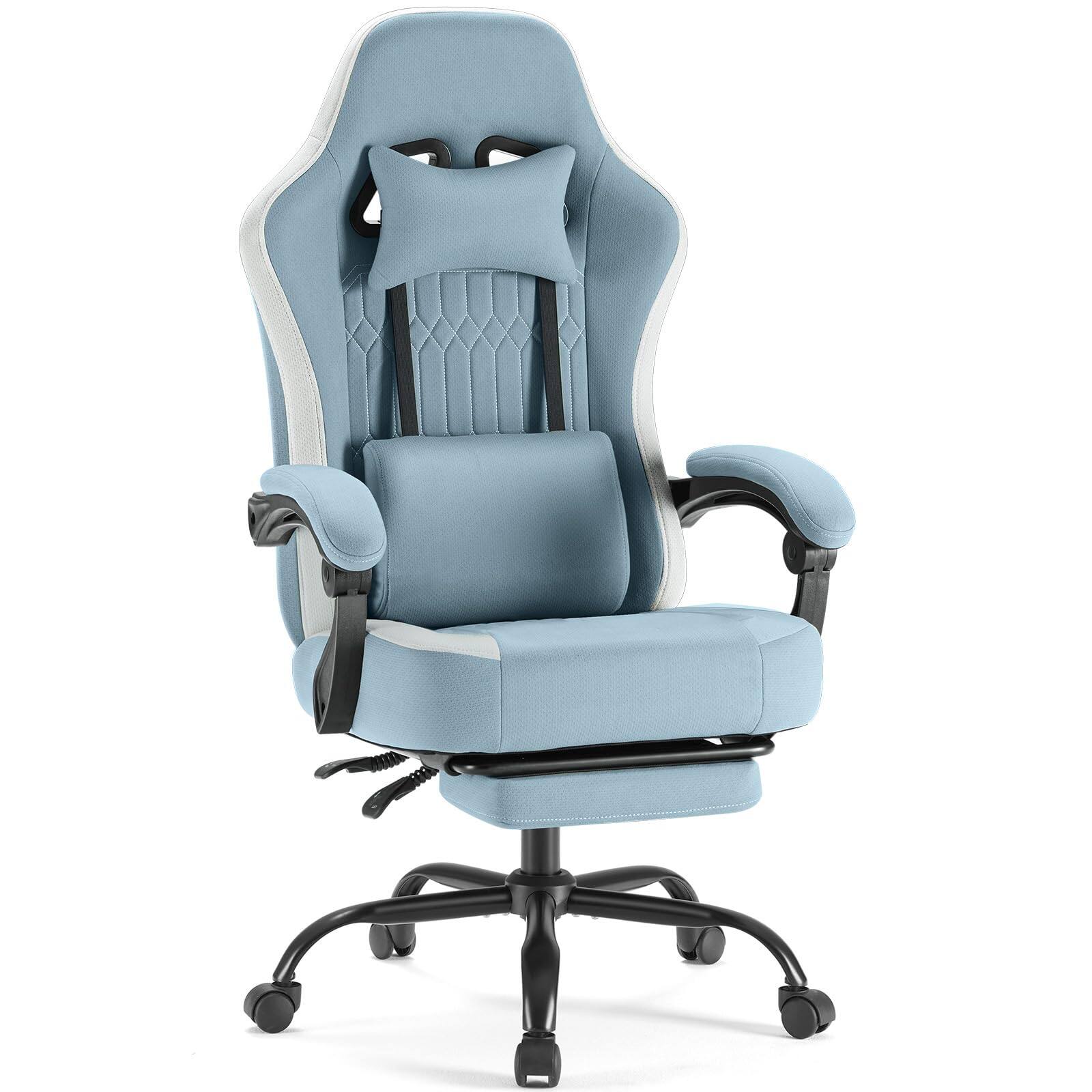 Blue Fabric 20.62"D x 24.8"W x 53.97"H