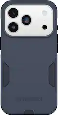 Front. OtterBox - Commuter Series Hard Shell for iPhone 17 Pro - Blue Sentiment.