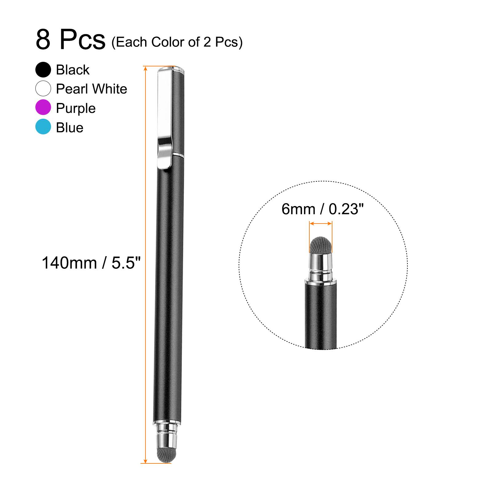 8 Pcs (Each Color of 2 Pcs)  
Black Pearl White Purple Blue  
6mm / 0.23"  
140mm / 5.5"