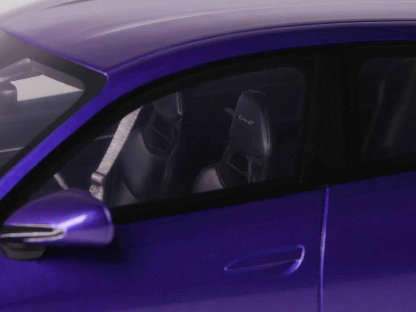 Alt View 2. GT Spirit - 2023 Porsche Taycan Turbo GT Purple Sky Metallic 1/18 Model Car by GT Spirit.