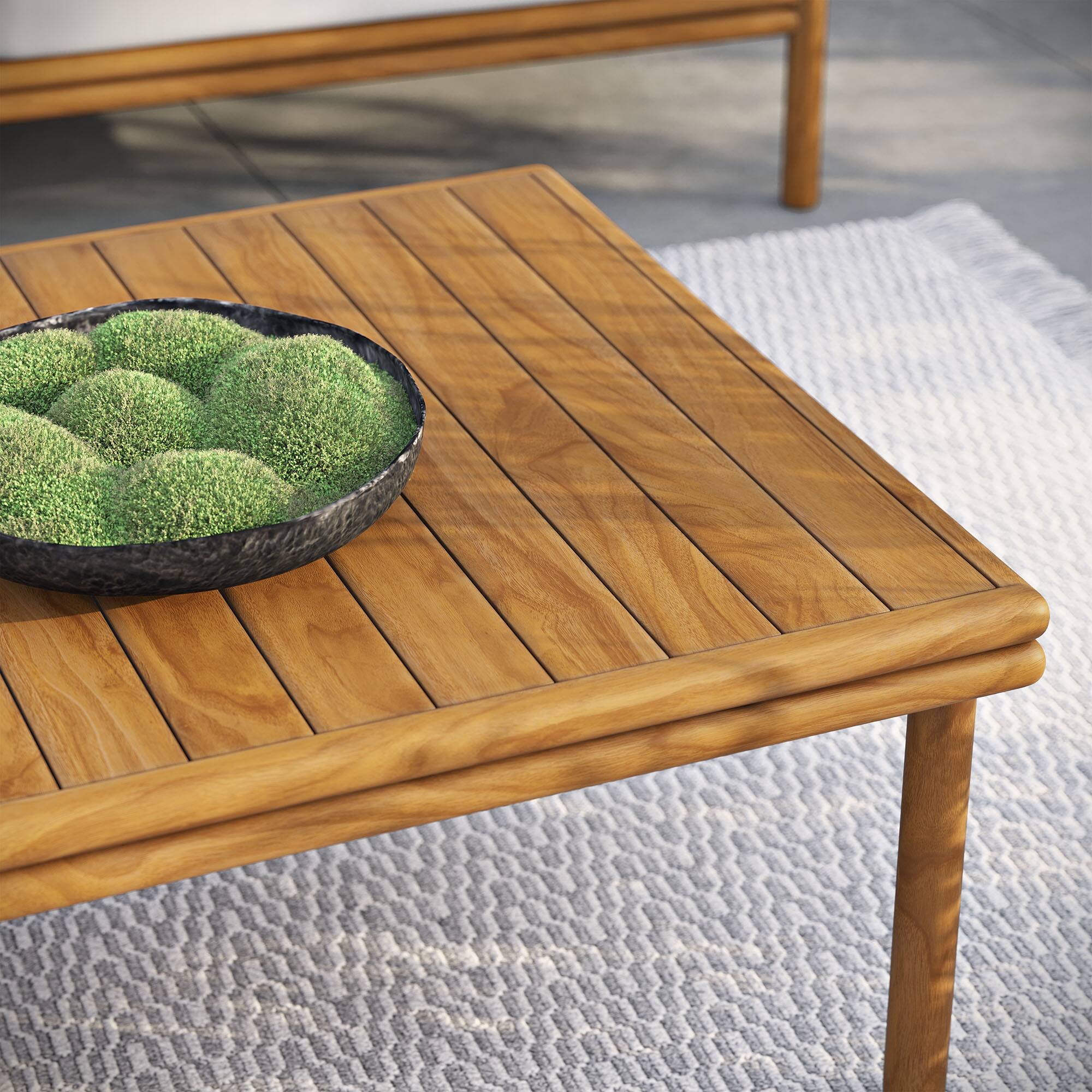 Alt View 1. Modway - Wren Outdoor Patio Teak Wood Coffee Table by Modway - Natural.