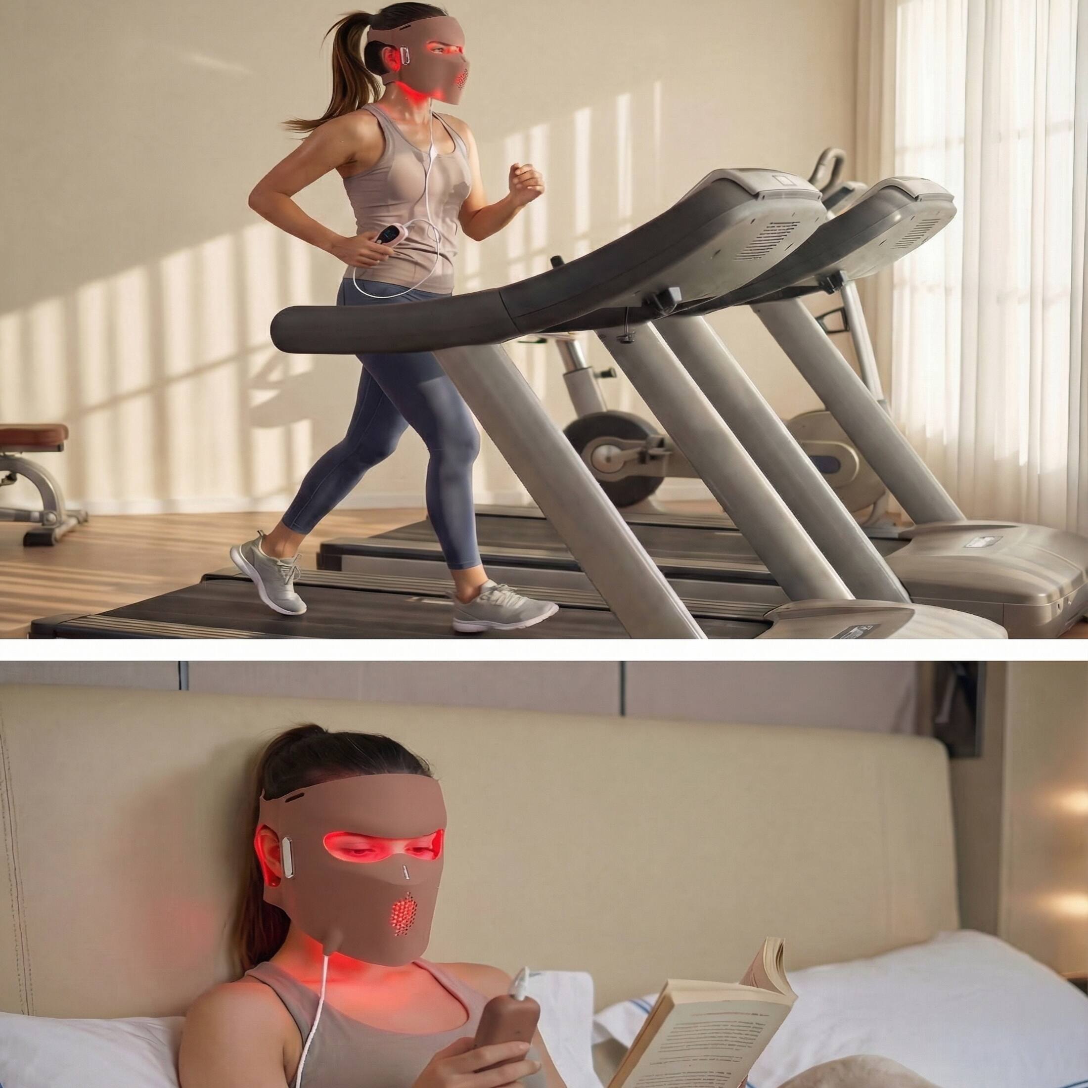 Alt View 3. Lovery - Lovery 4D Laser Light Therapy Face Mask - 8 x More powerful than LED - Professional At-Home Skin Rejuvenation - Mauve.