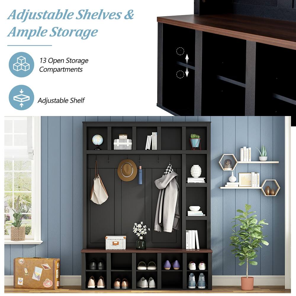 Adjustable Shelves & Ample Storage

13 Open Storage Compartments

Adjustable Shelf