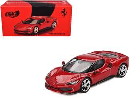 Ferrari 296 GTB Rosso Imola Red 1/64 Diecast Model Car by BBR - Red