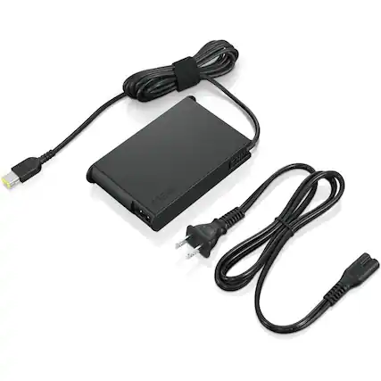 Front. Lenovo - Lenovo AC Adapter - 135 W - Black.