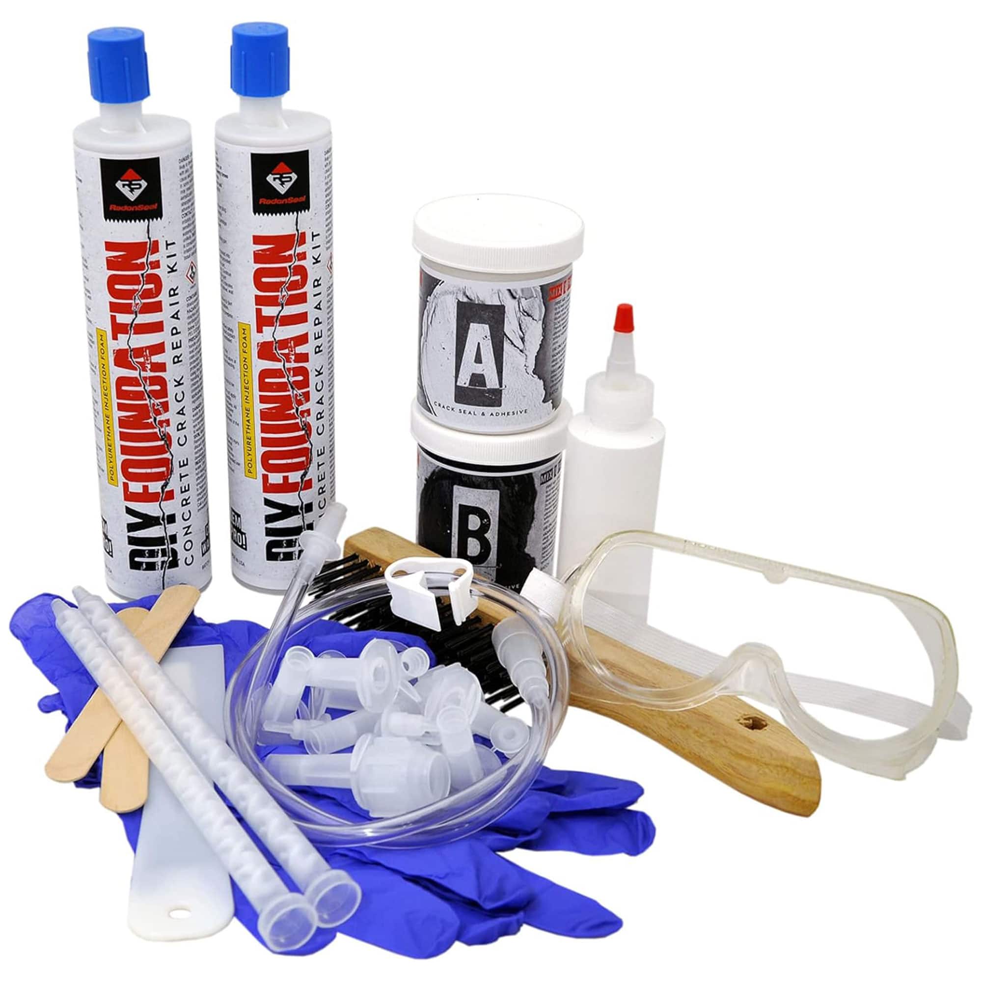 RadonSeal - Concrete Foundation Crack DIY Repair Kit for Basement Wall Cracks - Amber