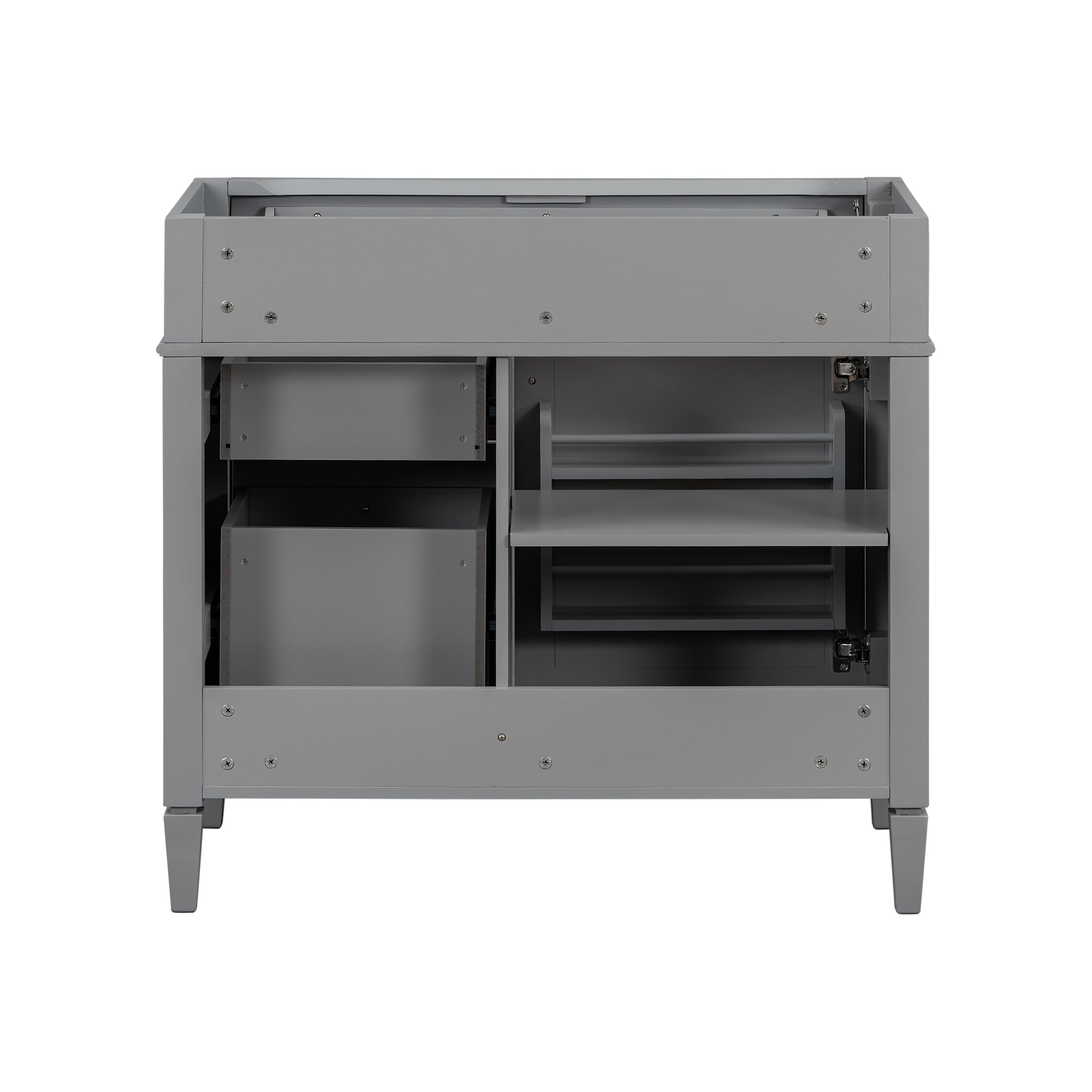 Alt View 8. Boyel Living - 36 Inch Modern Bathroom Vanity Cabinet Two Drawers Tip Out No Sink Grey - Gray.