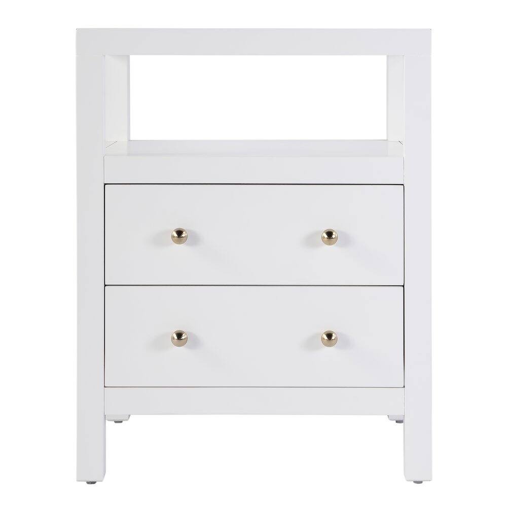 Back. Butler Specialty - Nora 2-Drawer Nightstand - White.