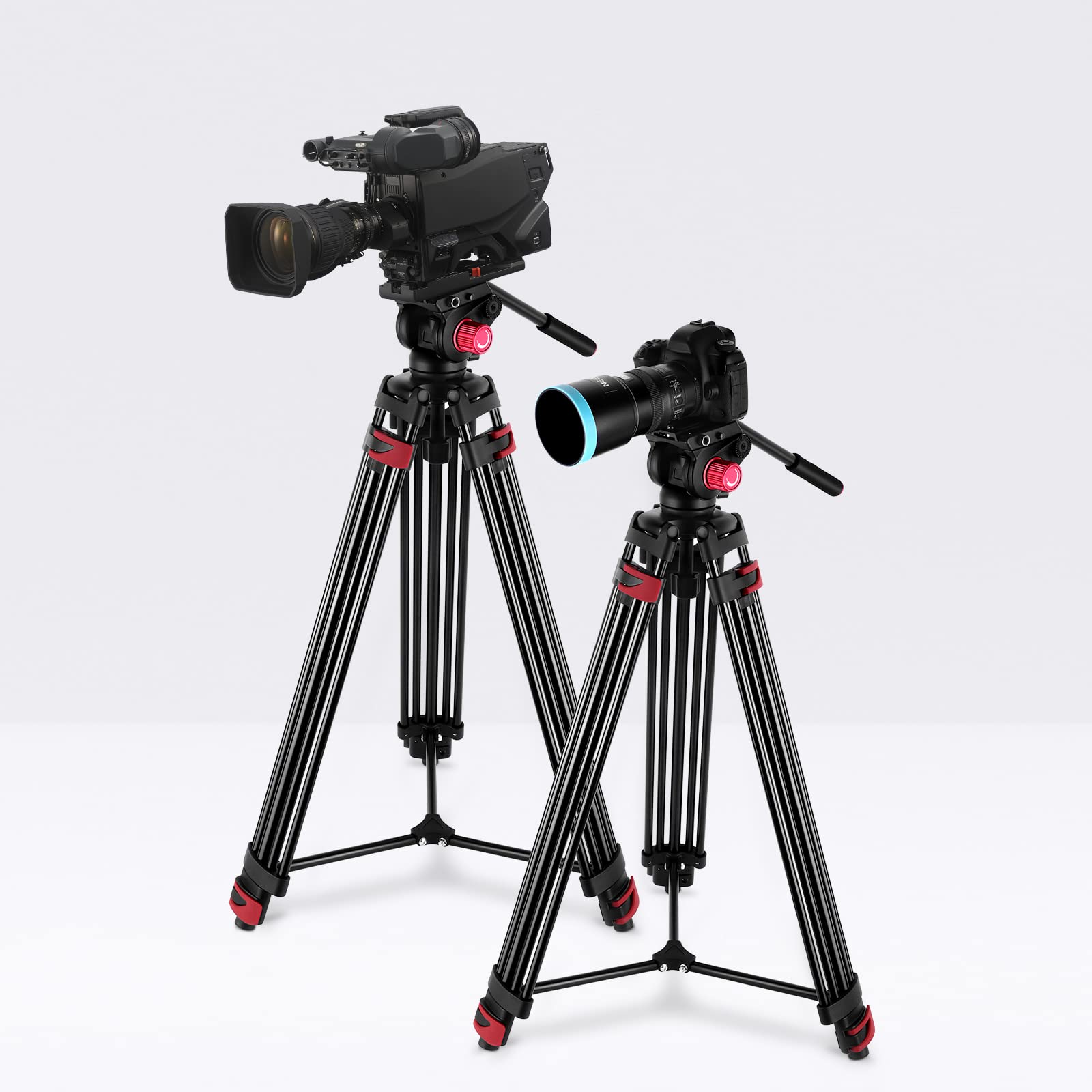 Alt View 5. Neewer - 79" Heavy-Duty Video Tripod with Fluid Head - 360° Drag Pan/Tilt for DSLR & Camcorder (17.6lb).