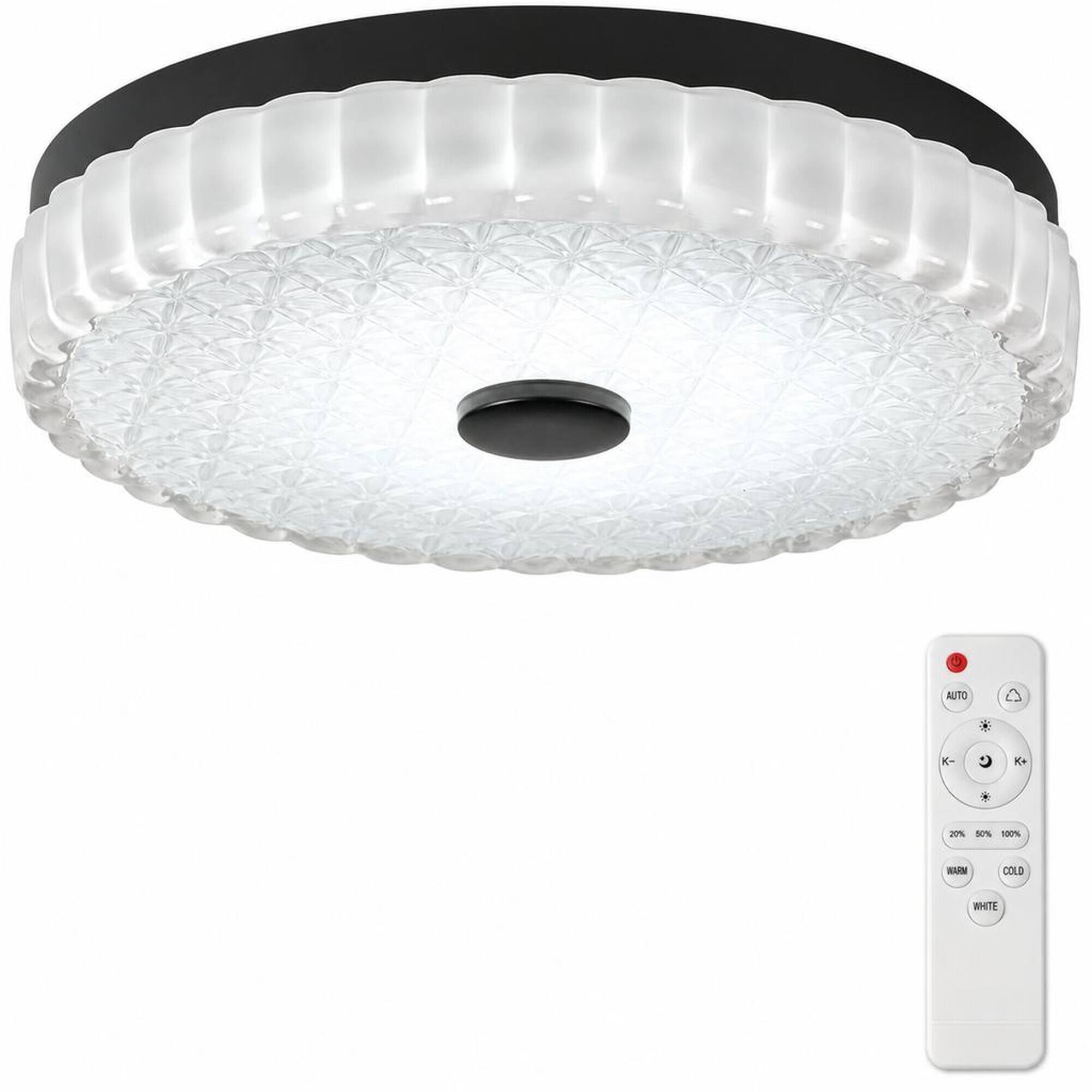 RYHNUYNE 16 in LED Flush Mount Ceiling Light, 25W Dimmable, 3 CCT ...