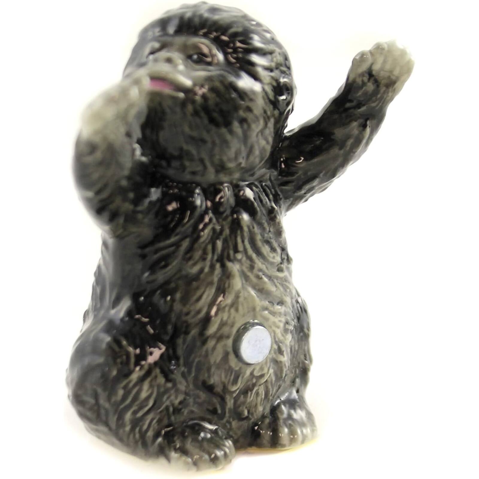 Left. Pacific Trading - Gorilla Mother with Baby Ceramic Salt and Pepper Shaker Set - Black.