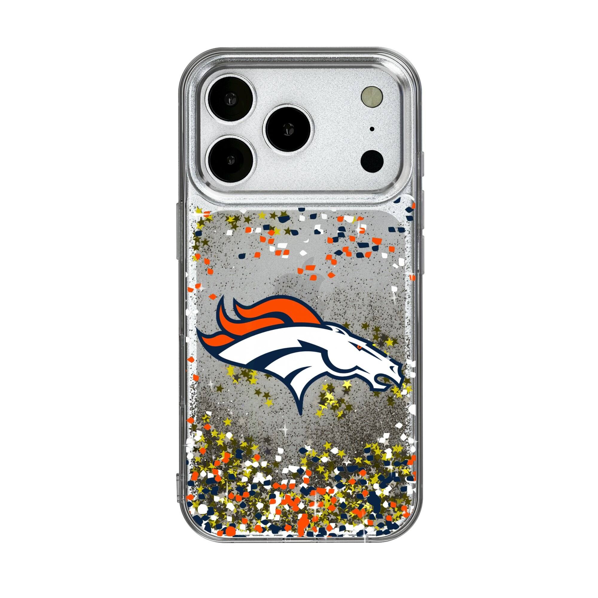 Front. Keyscaper - iPhone Glitter Case with Confetti Design - 15 Pro Max - Multicolor.