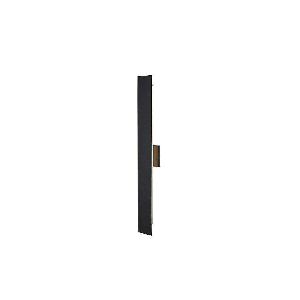 Angle. Elegant Lighting - Waylen 4.5 x 34 inch Outdoor Wall Sconce in Black - Black.