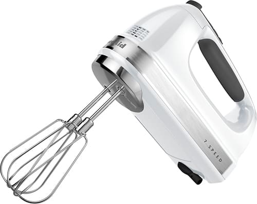 Angle. KitchenAid - KHM7210WH 7-Speed Hand Mixer - White.