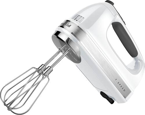 Angle. KitchenAid - KHM7210WH 7-Speed Hand Mixer - White.