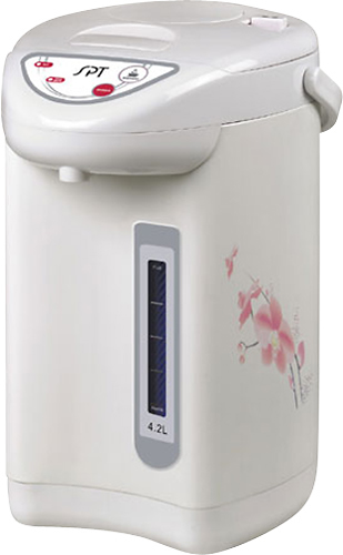 Angle View: Sunpentown 4.2 Liter Hot Water Dispenser with Dual-Pump System, Off-White