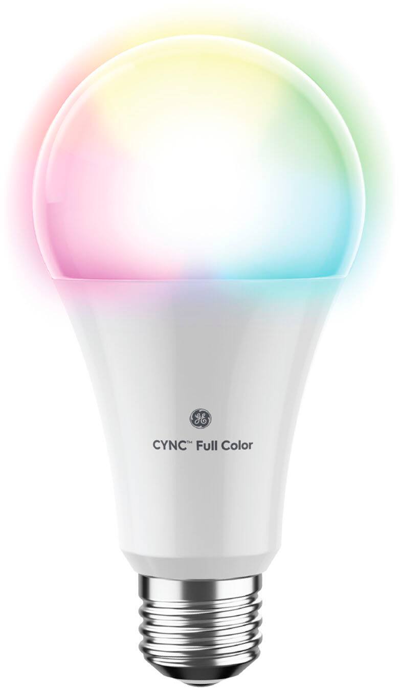 The text on the image reads "CYNC Full Color," which is a description of the light bulb's features.