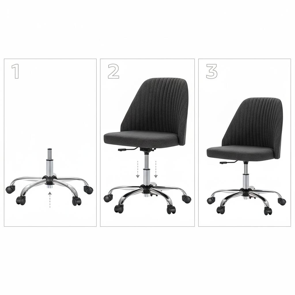 Alt View 2. AOITUN - Office chair charcoal gray - armless desk chair with wheels for home office - comfy wide seat computer task chair - Gray.