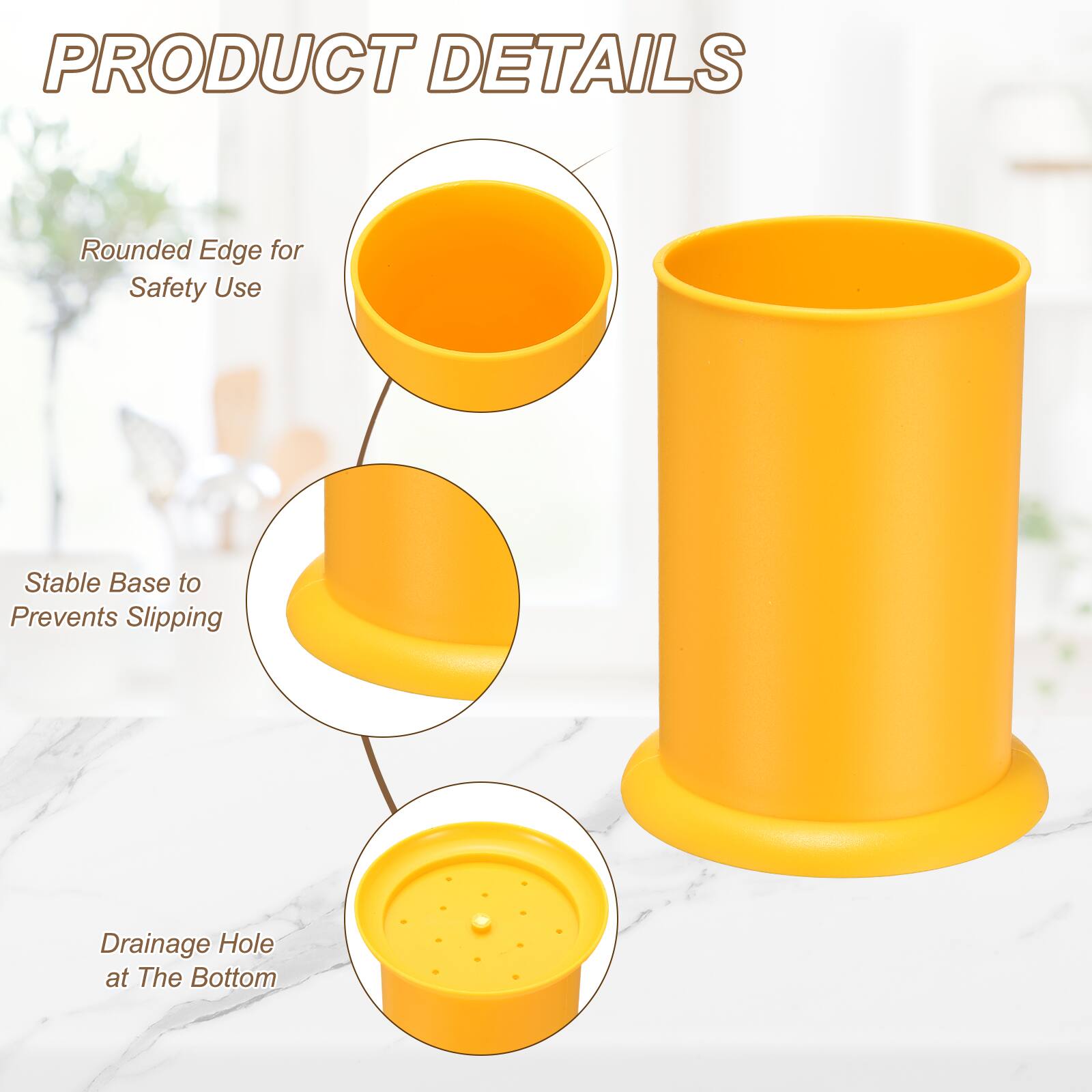 PRODUCT DETAILS

- Rounded Edge for Safety Use
- Stable Base to Prevents Slipping
- Drainage Hole at The Bottom