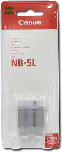 Front. Canon - Rechargeable Lithium-Ion Battery for Select Canon Digital Cameras - Black.