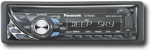 Front Standard. Panasonic - 50W x 4 MOSFET iPod®/Satellite Radio-Ready CD Deck with Removable Faceplate.