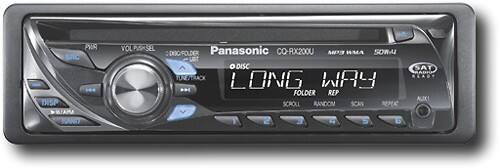 Front Standard. Panasonic - 50W x 4 iPod®/Satellite Radio-Ready CD Deck with Removable Faceplate.