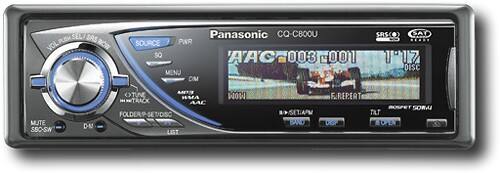 Front Standard. Panasonic - 50W x 4 MOSFET iPod®/Satellite  Radio-Ready CD Deck with Removable Faceplate.