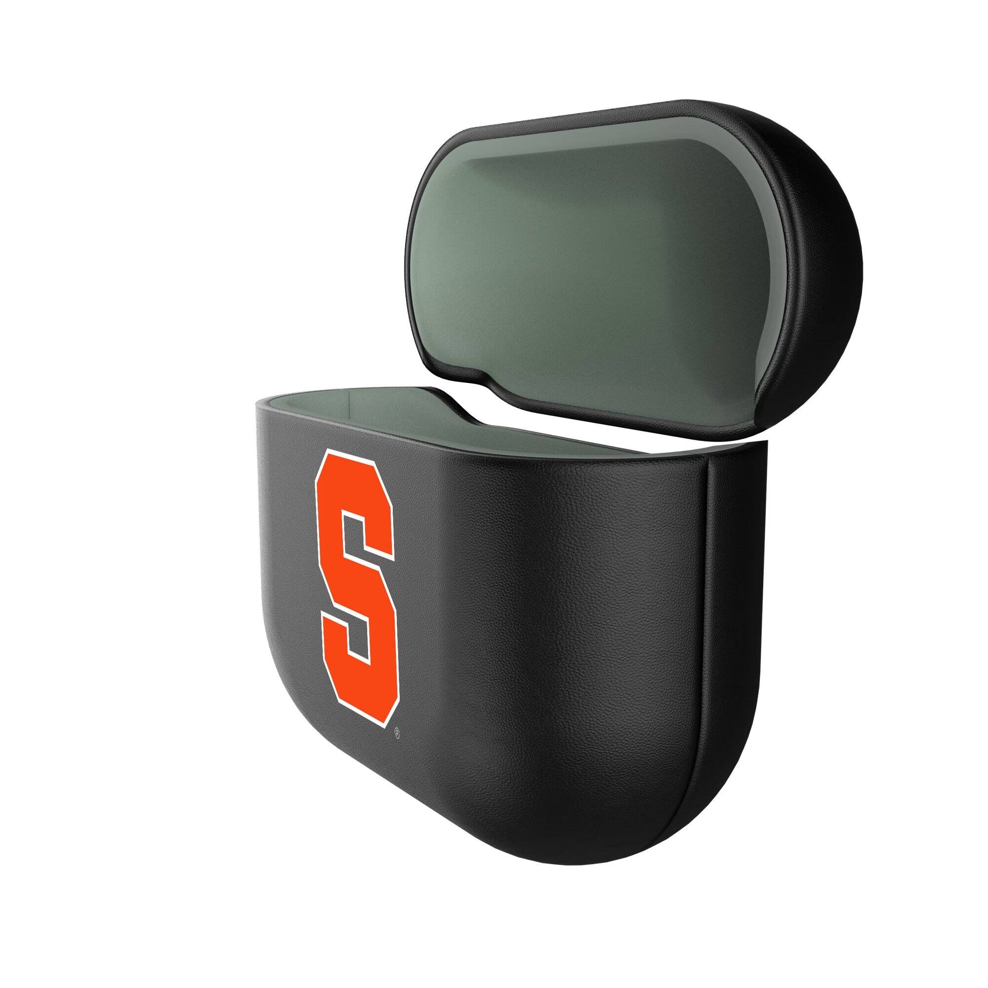 Alt View 1. Keyscaper - Syracuse Orange Syracuse Orange Insignia AirPods 4th Generation Case Cover - No Size - Black.