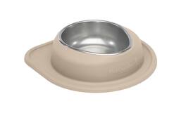 WeatherTech - Single Low Pet Feeding System | Compact Pet Food and Water Station - 64oz (8 Cup) Stainless Steel Bowl - Tan