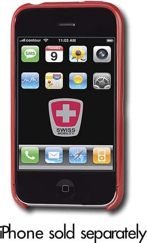 Front Standard. Swiss Red - Flick Case for Apple® iPhone - Red.