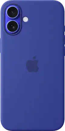 Front. Apple - iPhone 16 Plus Silicone Case with MagSafe - Ultramarine.