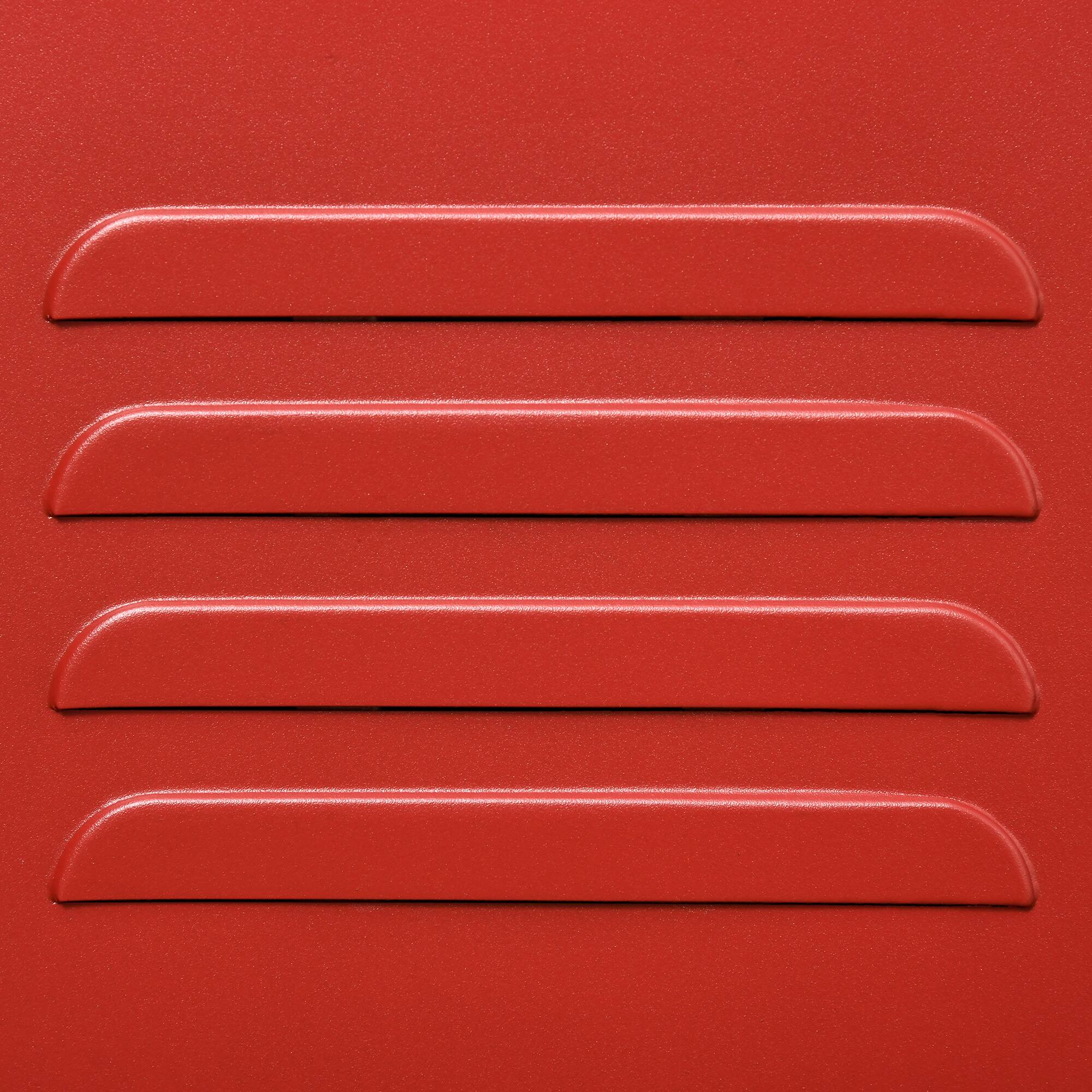 Alt View 5. Homcom - Industrial End Table, Living Room Side Table with Locker-Style Door and Adjustable Shelf - Red.