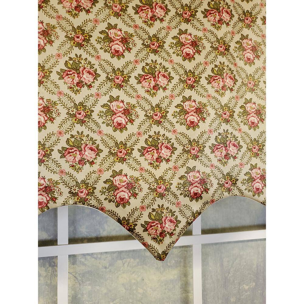 Left. RLF Home - RLF Home Florida Regal 3" Rod Pocket Lining Luxurious and Elegant Window Treatment Valance 50" x 17" Sage - Sage.