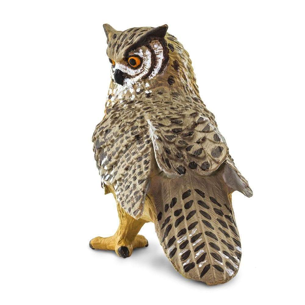 Back. Safari Ltd. - Eagle Owl Toy Figurine.