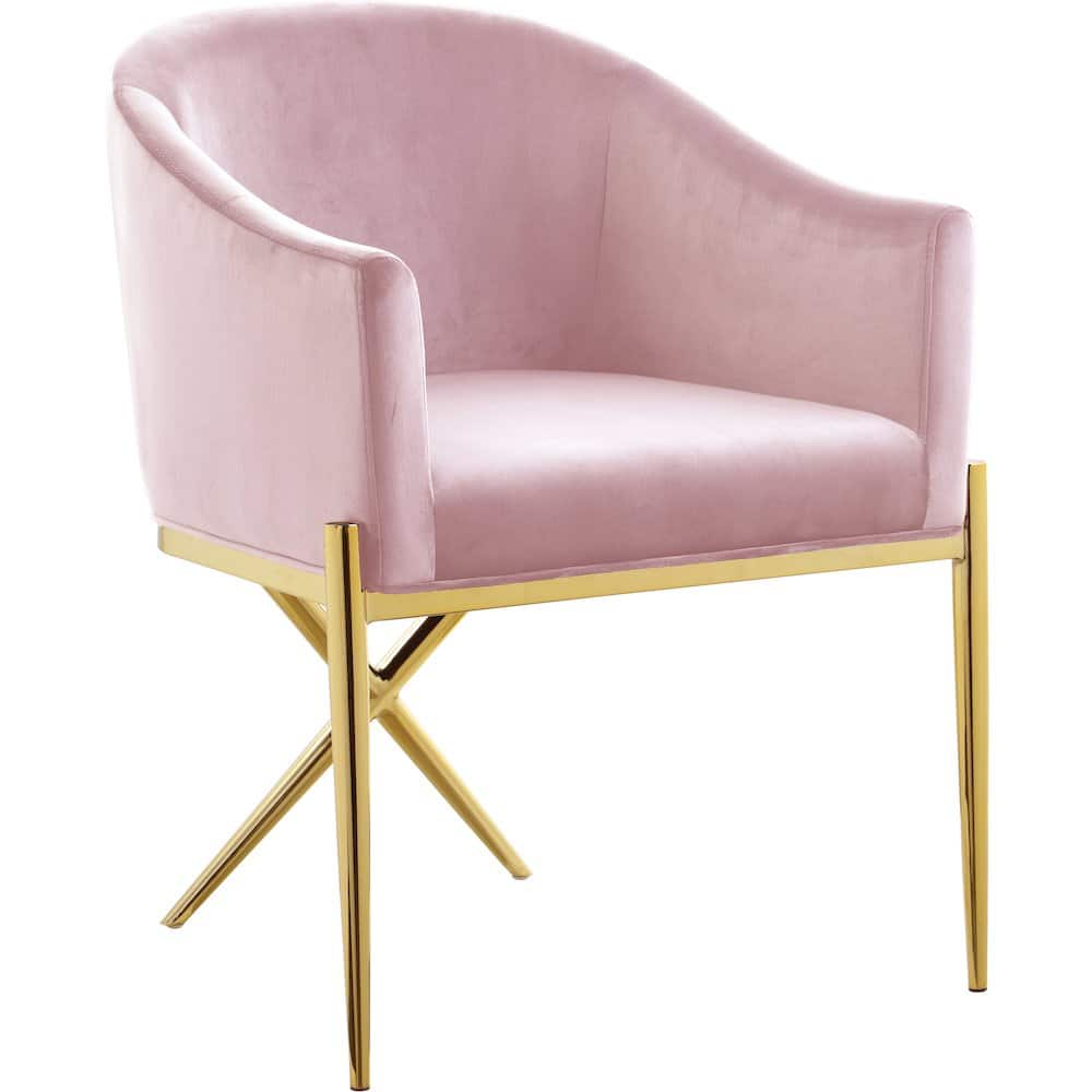 Meridian Furniture - Xavier Velvet Dining Chair - Pink